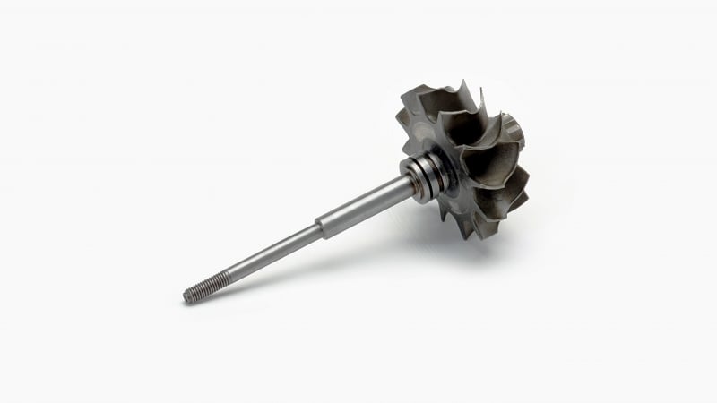 Turbo impeller shafts