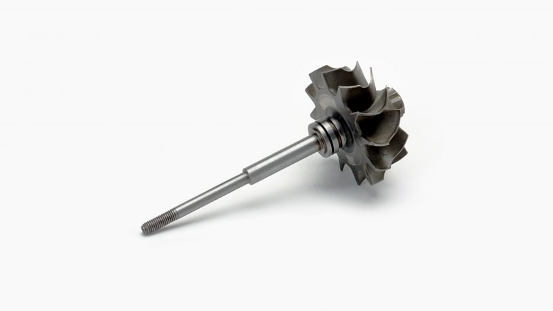 Turbo impeller shafts