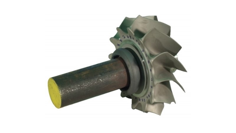 Typical product: turbine wheel shafts
